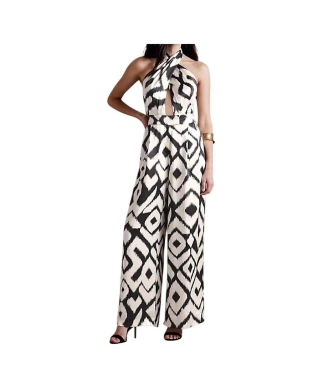 640 Banana Republic Silk Halter Jumpsuit Size 2